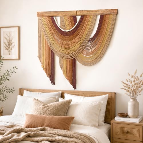 MEIVINES Large Macrame Wall Hanging Boho Tapestry Macrame Wall Art Decor - Image 4