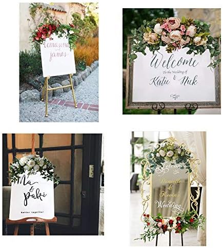 Wedding Arch Flowers 30 Inch Rustic Artificial Floral Swag Decor - Image 3