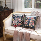 patdrea Designer Velvet Throw Pillow Cover,Set of 2,18"x18"-OldgardenB - Image 2
