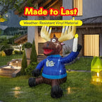 Macabee Moose 6 FT Inflatable Hanukkah Decorations – Blow Up Hanukkah Decorations for Outdoor Use, Hanukkahs Inflatables Outdoor with LED Lights, Festive Hanukkahs Yard Decor for Home, Garden, Patio - Image 7