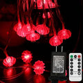 Remote Plug in Lantern String Lights,33ft/10m100 LED Red Lanterns String Lights 8 Modes Fairy Lights for Wedding, Chinese New Year,Spring Festival,Party Decoration,Christmas by Dreamworth