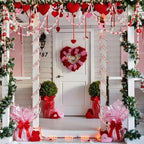 Bucherry 4 Pcs Christmas Wood Bead Garland 28.8 Feet, Pink, Natural - Image 7