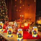 Qinyoung 12 Pcs Yellow Cross Mason Jar Craft with LED Candle Light - Image 5