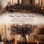 Plum Fall Garland, Fall Decorations for Home,Artificial Autumn Leaf Garland - Image 4