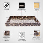 Handicrafts Home Resin Inlay Decorative Serving Ottoman Tray,17x11 - Image 3