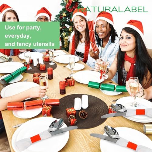 NATURALABEL Self-Adhesive Napkin Bands, Bulk Pack of 20,000, Red - Image 5