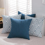 HPUK Throw Pillow Covers 18x18, Set of 4, Navy Blue Couch Pillow Covers - Image 6