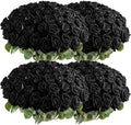Auihiay 104PCS Black Roses, Faux Roses, Artificial Flowers Roses by Auihiay
