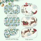 Ridhi Sea Green Hand Block Print Cotton Christmas Tree Skirt 40 Inch - Image 4