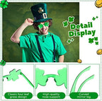50 Pairs St Patricks Day Accessories Irish Shamrock Glasses Green Clover Design Lucky Plastic Glasses for Women Men Party Props Decorations Favor - Image 5