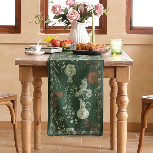 ISAENNE Designer French Linen Table Runner,71"x12"-Nocturne - Image 2