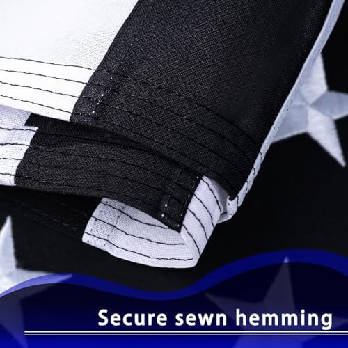 Thin Blue Line Flag 4x6 ft Deluxe Super Tough Series, Heavy Duty Spun Polyester, Back Police Flag High Wind, Durable Blue American Law Enforcement Flags for Outdoor Outside - Image 4