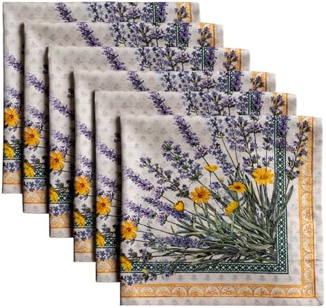 Maison d' Hermine Cloth Napkins Set of 6 Reusable 100% Cotton (20" x 20") by MaisondHermine