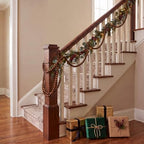ZenNex 65.6 Ft Christmas Wooden Bead Garland 2 Pcs Long Bead String, Brown - Image 7