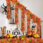 4Pcs, Fall Leaves Garland, Fall Artificial Maple Decorations for Home Porch Mantle Bedroom Kitchen, Indoor and Outdoor, Autumn, Thanksgiving Halloween Decor, 5.74Ft Each, Total 23ft - Image 7