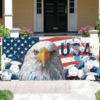USA Soccer Garage Door Banner Decorations, 7x16ft Large Ameri can Flag Bald Eagle Football Mural, 2026 World Cup Outdoor Decor for Double Garage Door, Patriotic Party Supplies Wall Backdrop - Image 6