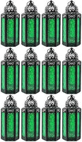 Vela Lanterns Decorative Indoor Moroccan Candle Holder, Green, M, 12-Pack by VelaCandleLanterns