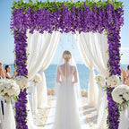 U'Artlines 10Pcs 7.2 Ft/Piece Artificial Wisteria Garland Purple - Image 3