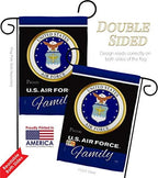 Air Force Proudly Family Garden Flag - Set Wall Holder Armed Forces USAF United State American Military Veteran Retire Official - House Banner Small Yard Gift Double-Sided Made In USA 13 X 18.5 - Image 3