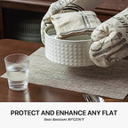 LEXMORE PlaceMats Set of 12 Vinyl/Plastic Woven Place Mats for Kitchen Table Indoor/Outdoor Washable PlaceMat Wipeable Dining Table Mats(Caramel) - Image 5