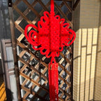 1PCS 43Inch Red Flannel Chinese Knot Tassel Chinese New Year Decorations for Wedding Supplies Spring Festival Decorations Mid-Autumn Moon Festival Wedding Party Ornaments, Width -24 Inch - Image 5