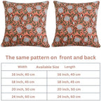 Ridhi Block Print Dark Salmon Pink Pillow Cover 20" x 20" (Pack of 2) Decorative Couch Pillows for Living Room, Chic Boho Cute Outdoor Pillows Covers Gifts for Spring, Easter and Valentine - Image 5