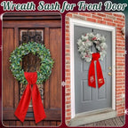 VitalCozy 16 Pcs Red Wreath Sash Cotton Blank Ribbon - Image 4