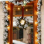 2 Pcs 6 ft Christmas Ball Ornament Garland, Silver - Image 4