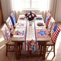 Newtay 13 Pcs 4th of July Table Runner Placemats and Dining Chair Cover Set Patriotic Red White Blue Decoration for 250th Anniversary Memorial Independence Day Kitchen Dining Home Party Decor(Classic) by Newtay