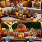 Baquler 6 Pack Fall Flameless LED Candles, Fall Decorations for Home - Image 6