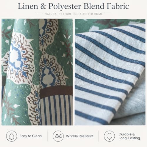 Vintage Floral Rectangle Tablecloth 60x90 Inch Sage Mosaic - Image 4