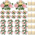 Yunlly 12 Pcs Rose Candle Rings with Candles Sets, Pink by Yunlly