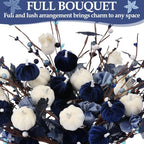 Suncalla 6 Pcs Blue Pumpkin Picks Decor Artificial Fall Flowers Decorations - Image 3