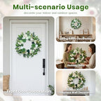 22'' Autumn Wreath for Front Door Decor,Indoor Wreaths for All Seasons - Image 7