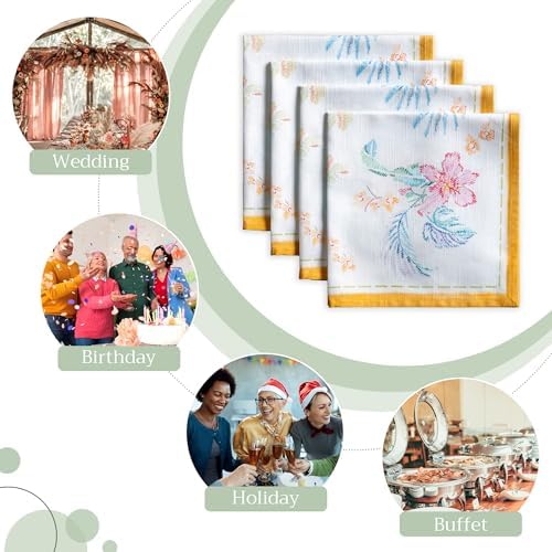 Maison d' Hermine Cloth Napkins Set of 4 Reusable 100% Cotton (20" x 20") - Image 6
