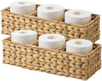 StorageWorks Toilet Paper Basket, Large Toilet Tank Basket, Water Hyacinth by StorageWorks