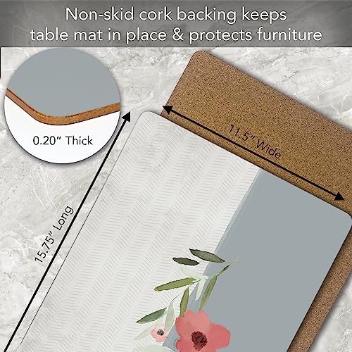 CounterArt Meadow Flower Boxed Set of 4 Premium Hardboard Placemats - Image 5