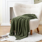 BATTILO HOME Olive Green Throw Blanket for Couch, 60"x80" - Image 4