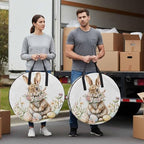 36 Inch Round Storage Bag 2 Pack,Easter Rabbit Wreath Colorful Egg Waterproof Wreath Storage Container with Handles&Zipper Spring Meadow Wild Flower Closet Organizer Bags Garland Box by Unknown