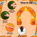 Vihose 5 ft Day of The Dead Inflatable Marigold Archway with LED Lights - Image 3
