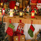 Ceenna 6 Sets Christmas Stocking Holders for Mantle with LED Light Xmas Stocking Fireplace Hooks Hanger Christmas Decoration for Fireplace Mantle - Image 3