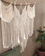 QLBUJ Large Macrame Wall Hanging Natural Driftwood Macrame Tapestry Above Headboard Boho Home Decor for Bedroom Living Room Apartment Wedding Party,38" W X 32" L - Image 4