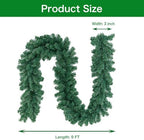 Outroad 9 ft Christmas Garland Soft Greenery Twist Wreath Artificial Ivy Non-Lit Green Garland, for Holiday Season Outdoor Indoor Party Decorations (10 Pack) - Image 7