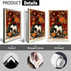 Chinese Lunar Year of the Pig Art Print – Traditional Red Oriental Home Decor Posters with Orange Peony Pattern for Lunar New Year Wall Art 24X36 in Unframed - Image 2