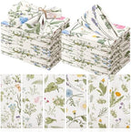 Funnymoom 24 Pcs Floral Cloth Napkins, Herbs Wildflowers Multicolored by Funnymoom