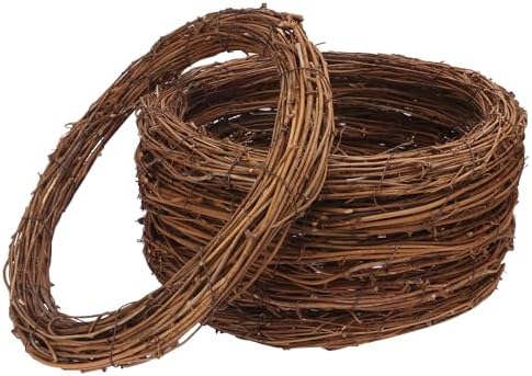 6 Pcs 12 Inch Natural Grapevine Wreath Set, Hand-Woven Vine Branch Wreaths for DIY Crafts, Christmas Decorations, Home & Event Styling by KUKLIPJIM