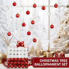 Shappy 216 Pcs Mini Christmas Ball Ornament 1.18 Inch,Red, White - Image 5