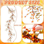 Suncalla 60 Inch Artificial Bittersweet Garland Fall Berry Garland Autumn Bittersweet Vine and Leaves for Thanksgiving Halloween Wedding Mantels Staircases Centerpieces Decorations - Image 2