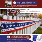 USA Bunting Flag 4th of July Red White Blue American Patriotic Independence Day and Memorial Days Decorations - Image 5