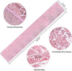 Rose Pink Sequin Table Runner 12 Pack 12''x108 Glitter Table Runner - Image 3